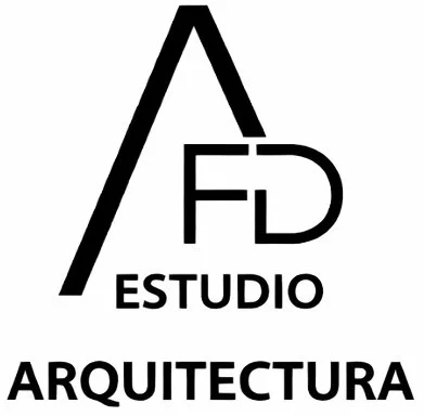 Logo de un estudio de arquitectura con una letra A estilizada y las palabras 'Estudio Arquitectura'