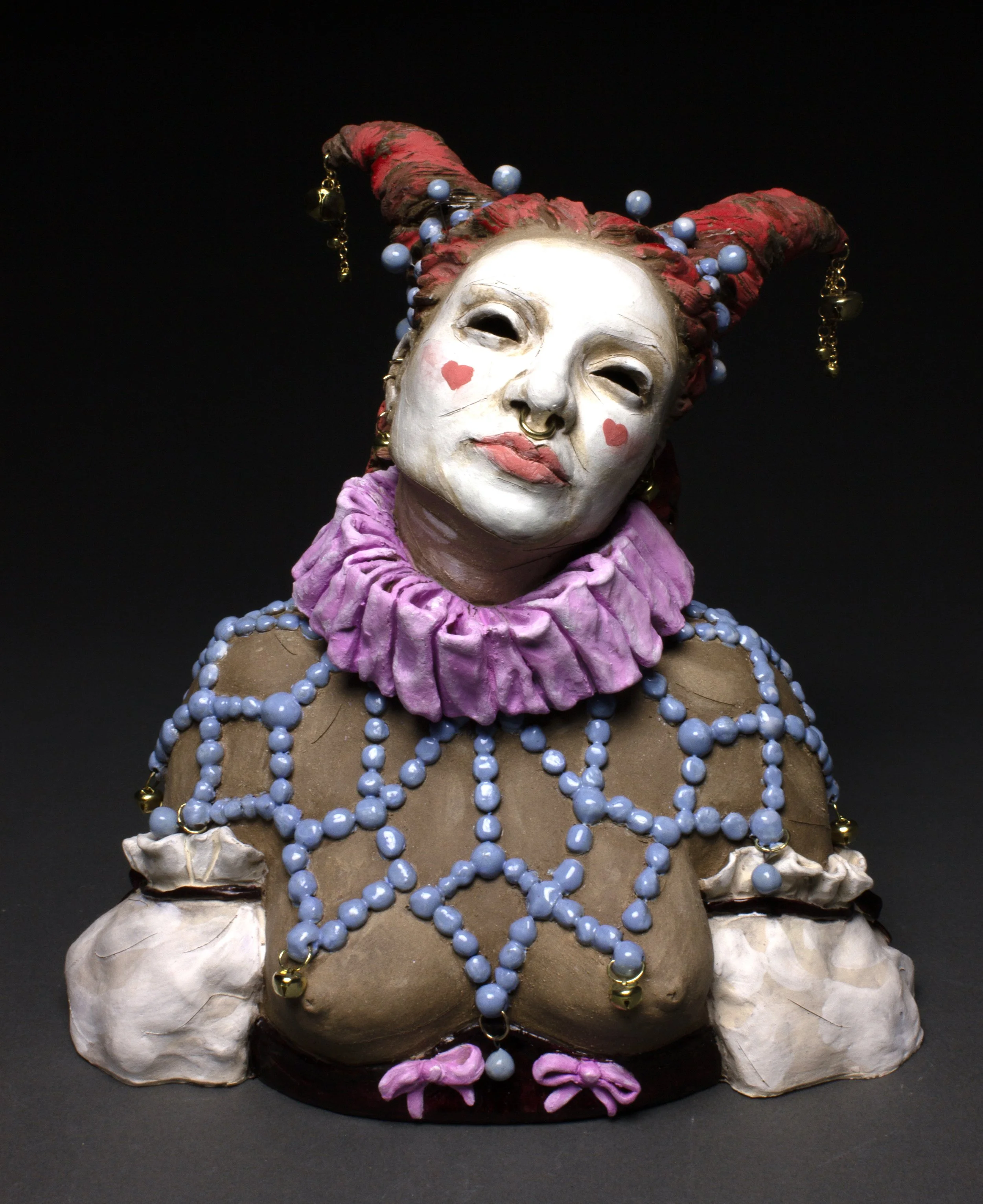 The Jokes on Me, 2024. Ceramic and mixed media 11.25’’x11.5’’x10’’