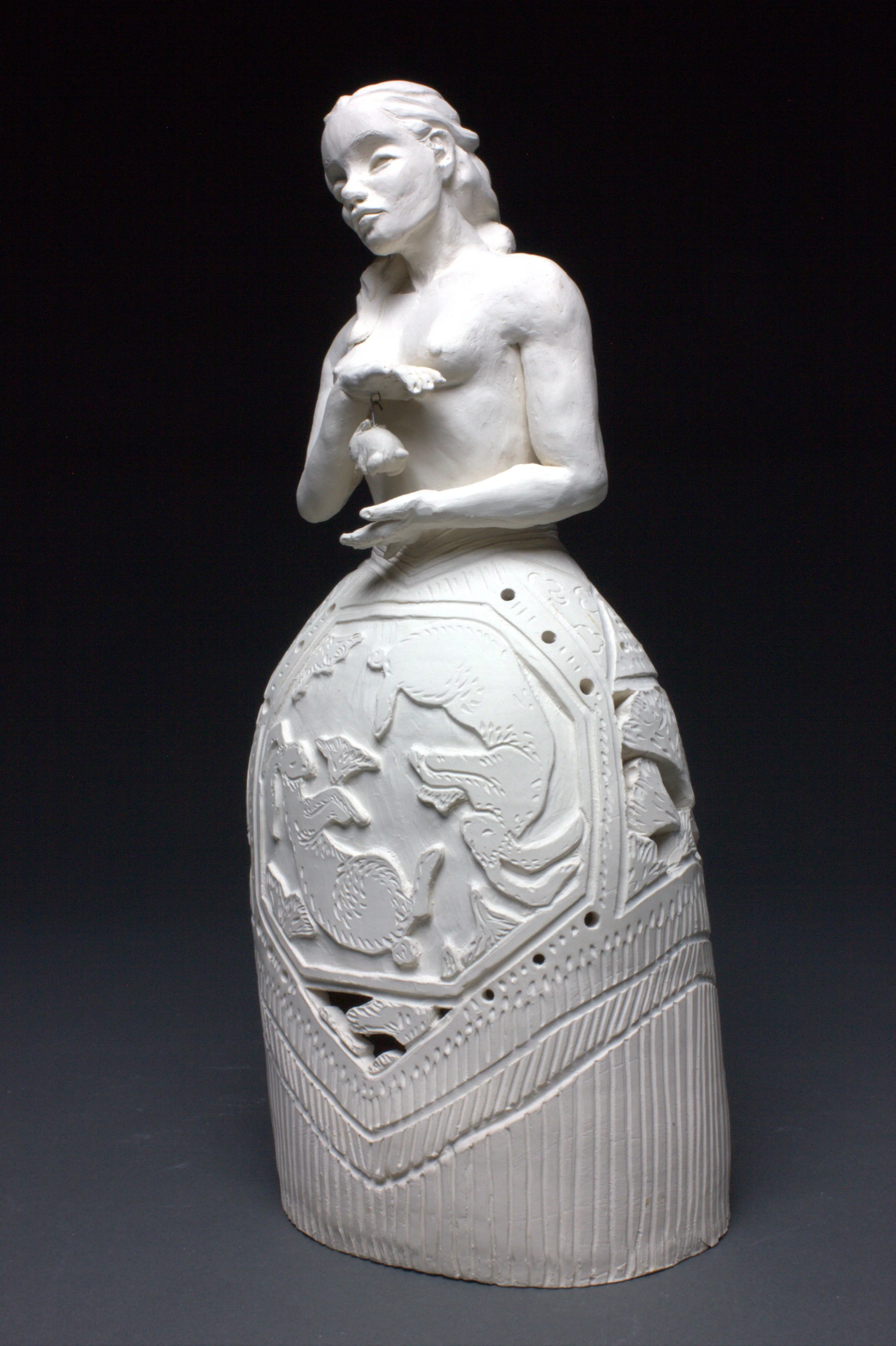 In This World, 2024. Ceramic and wire 15’’x7’’x5’’