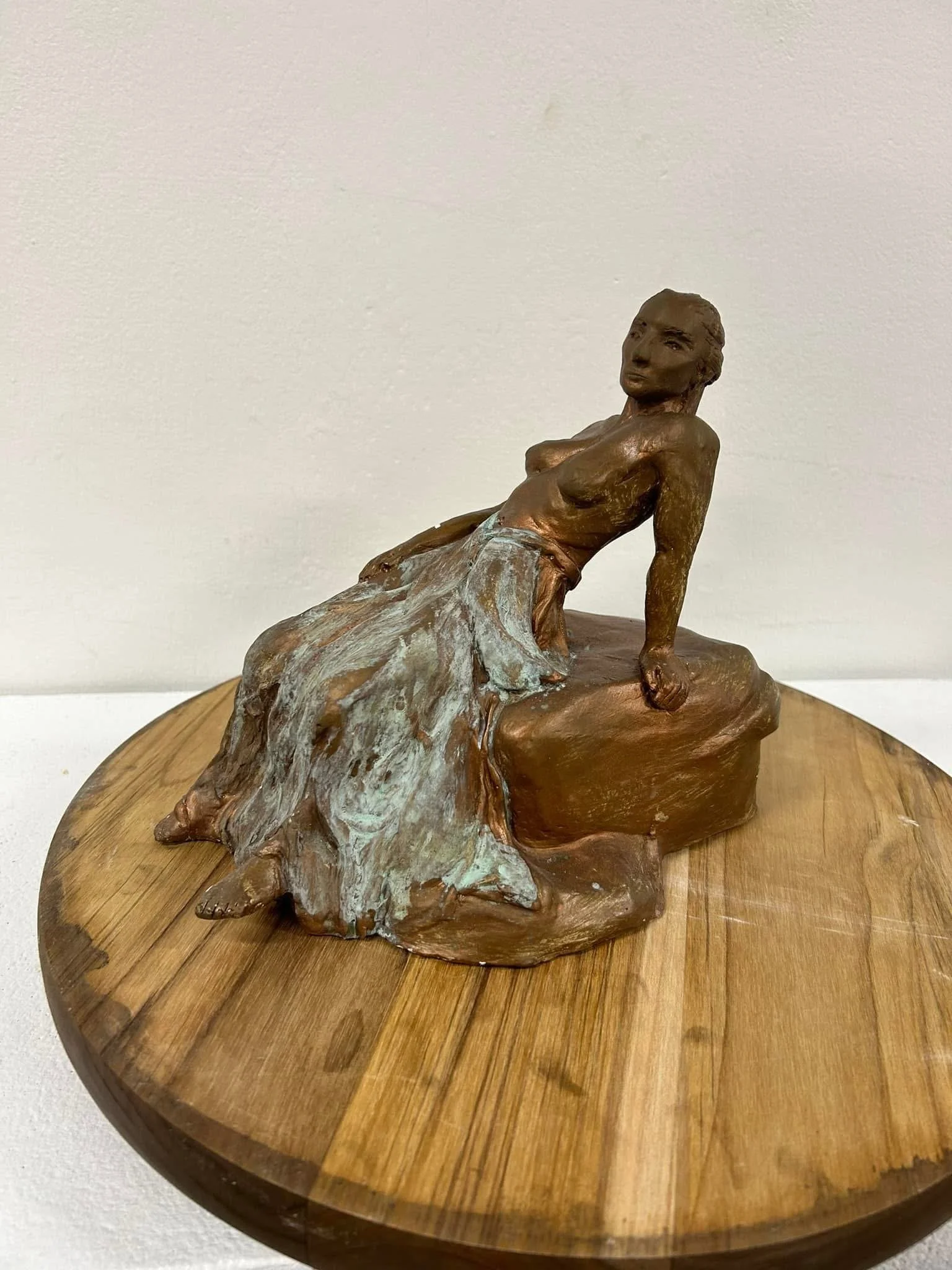 reclining figure cast, 2023. Casted plaster. 