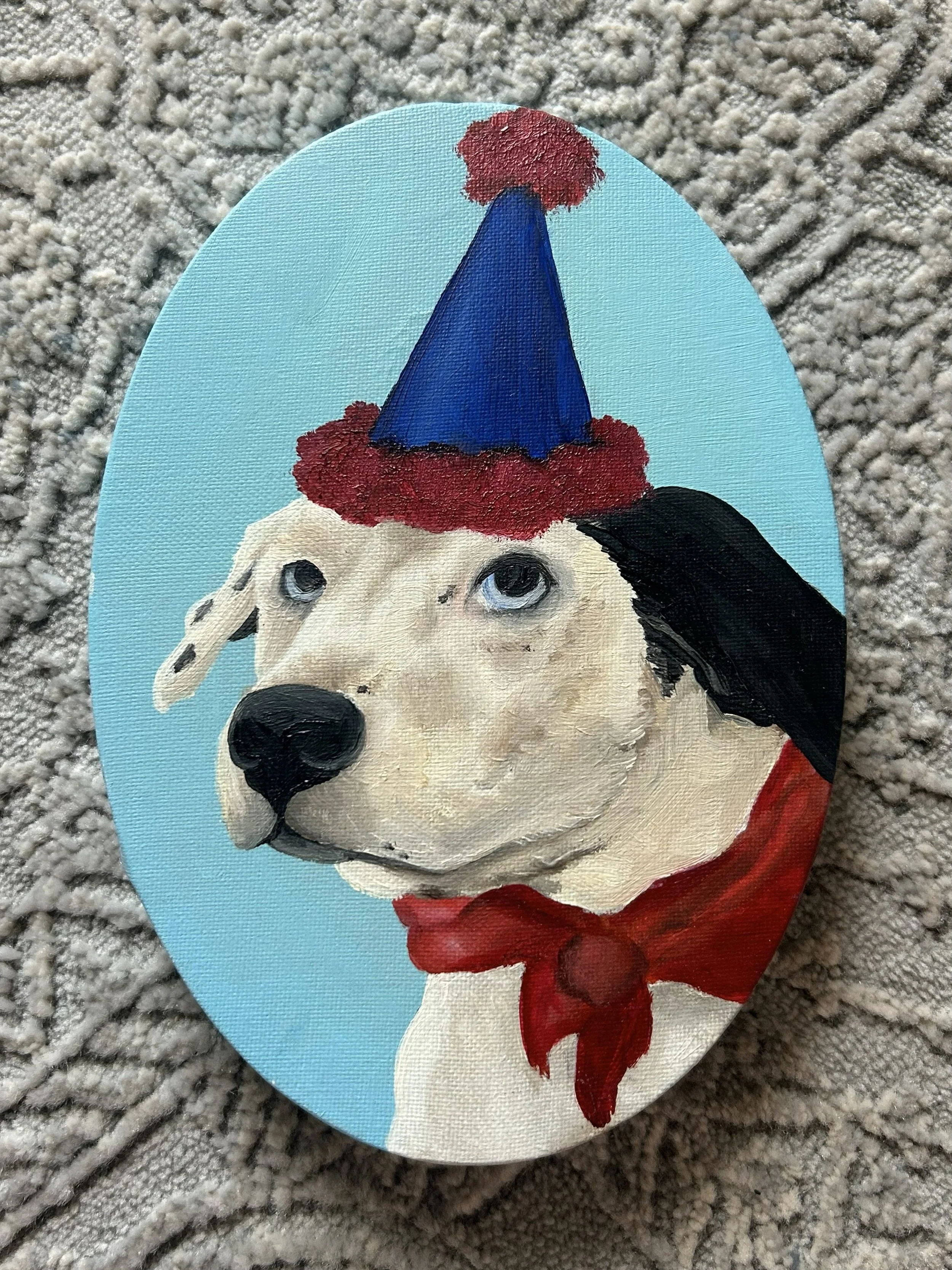 party dog 1, 2023. Oil on canvas.