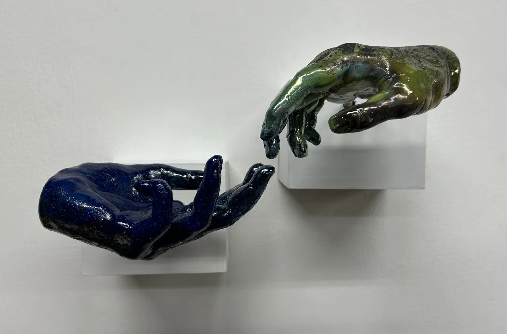 Wait For Me, 2024. Ceramic, Steel, Wood 7’’x14’’x8’’