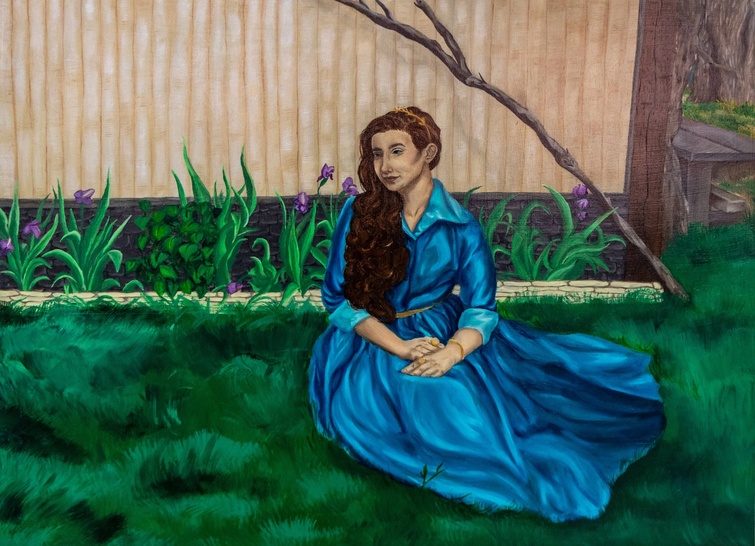 Iris, 2023. Oil on Wood Panel 18''x24''