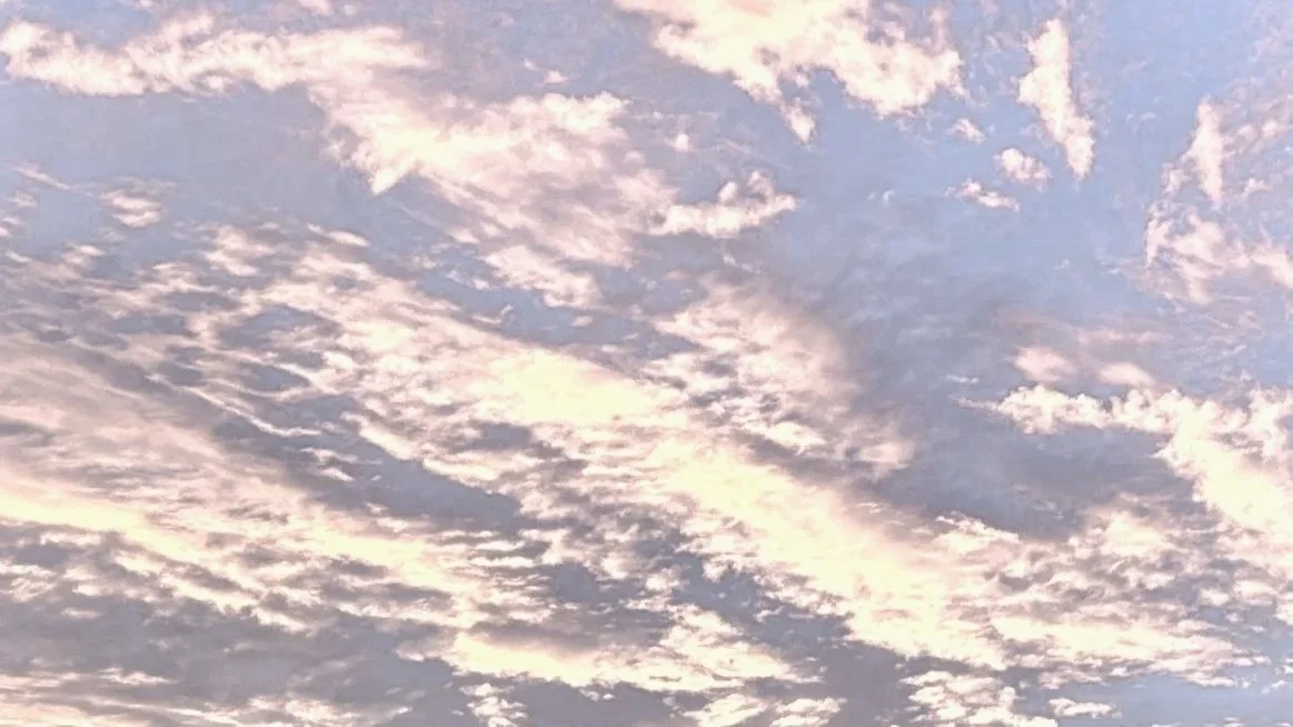 Sky with scattered clouds during sunset or sunrise