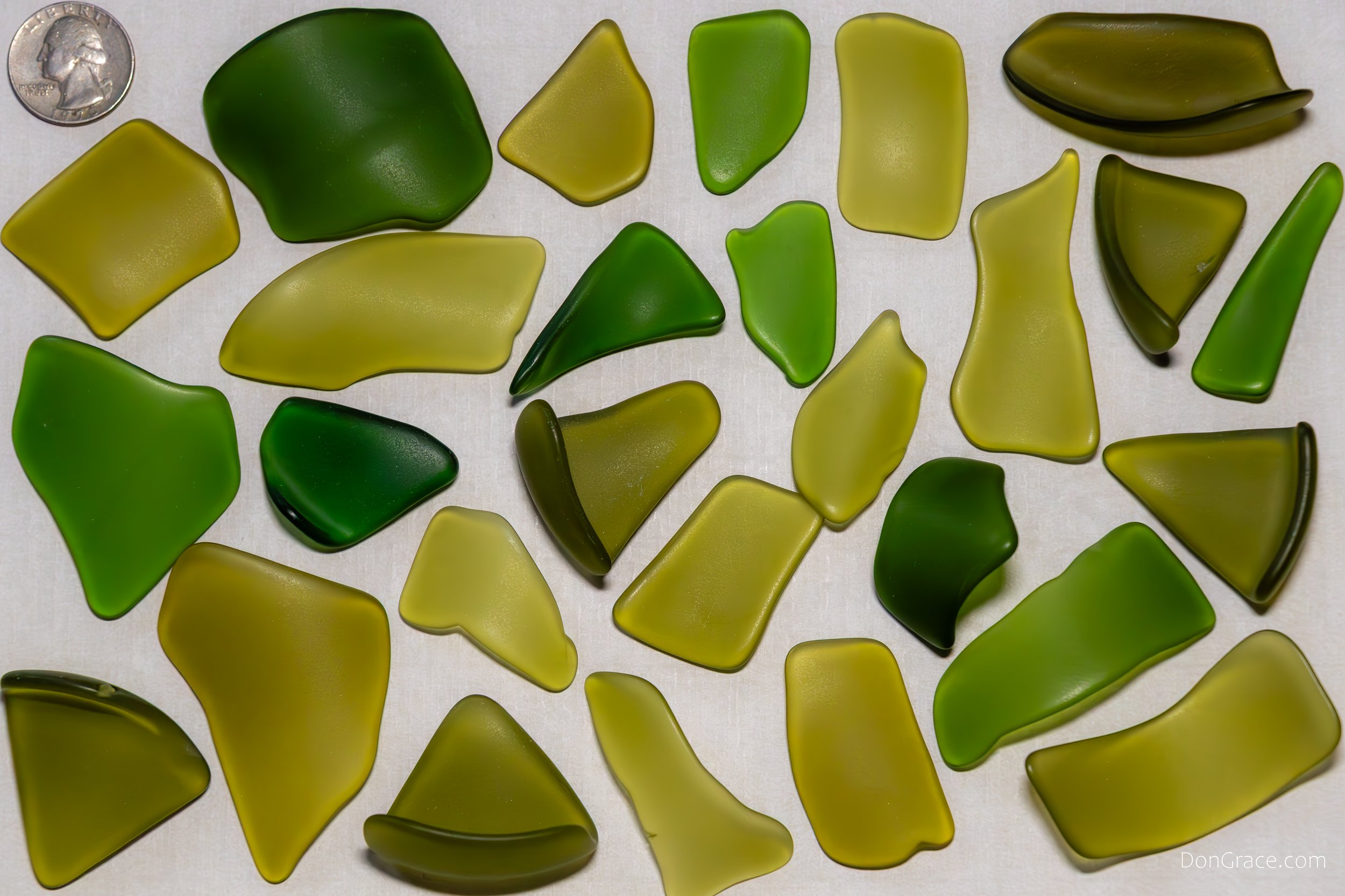 Green Blend Medium Sea Glass