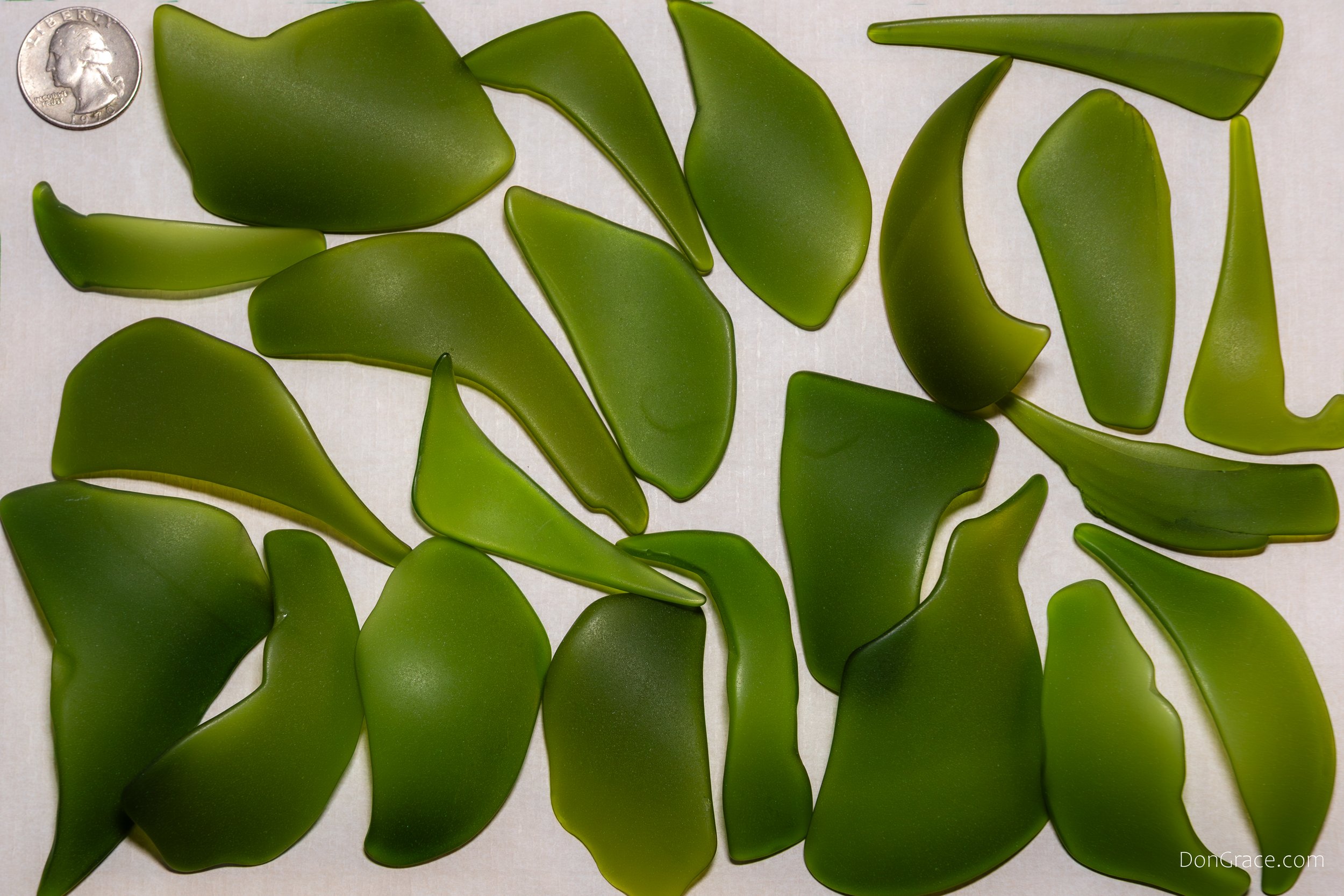 Green Large Sea Glass