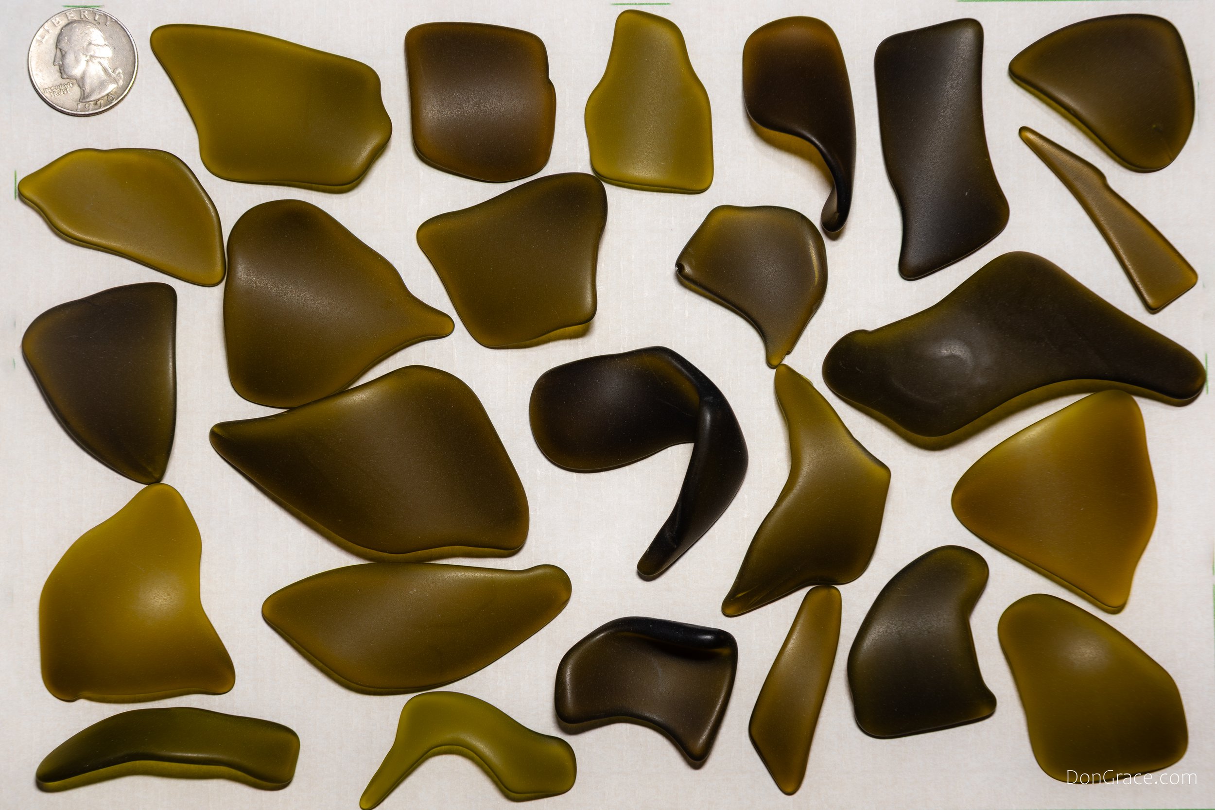 Dark Amber Medium Sea Glass