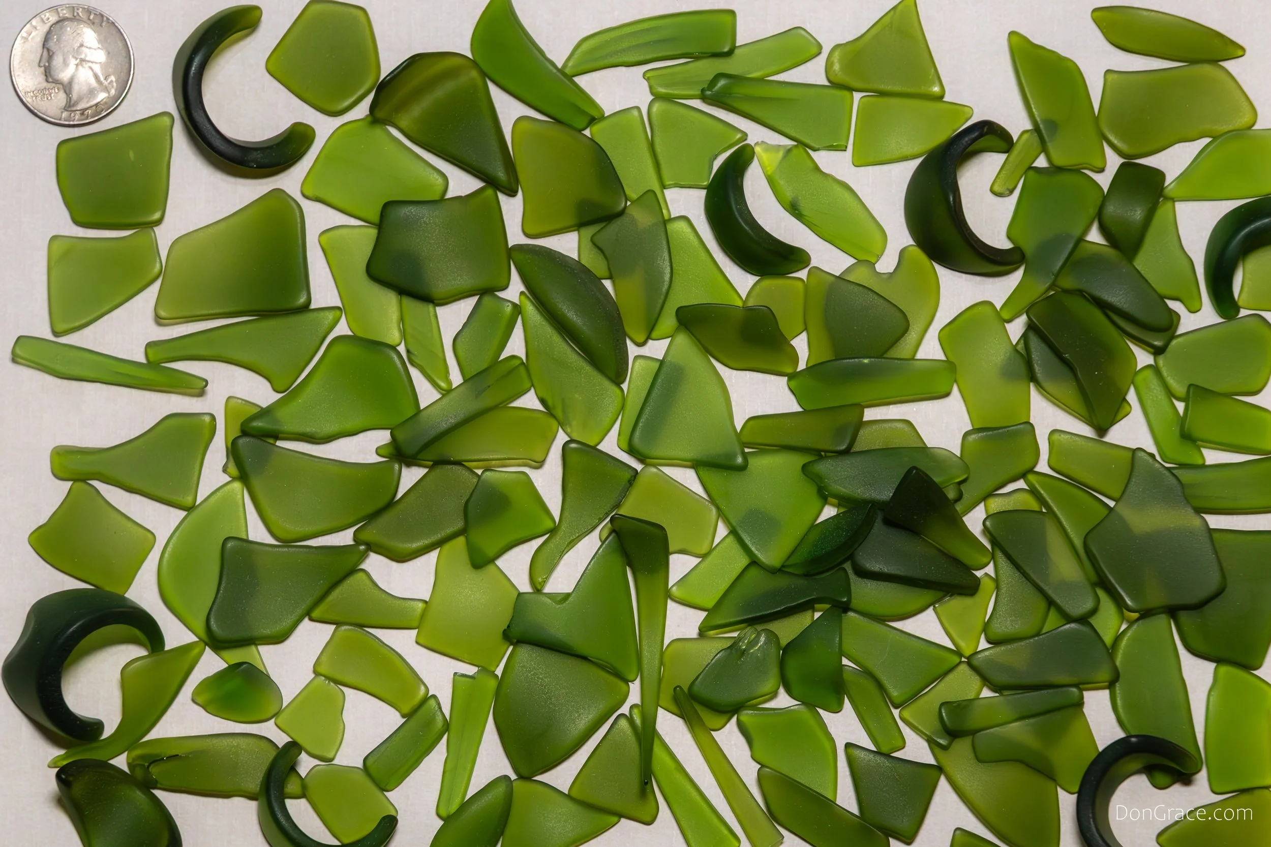 Green Small Sea Glass