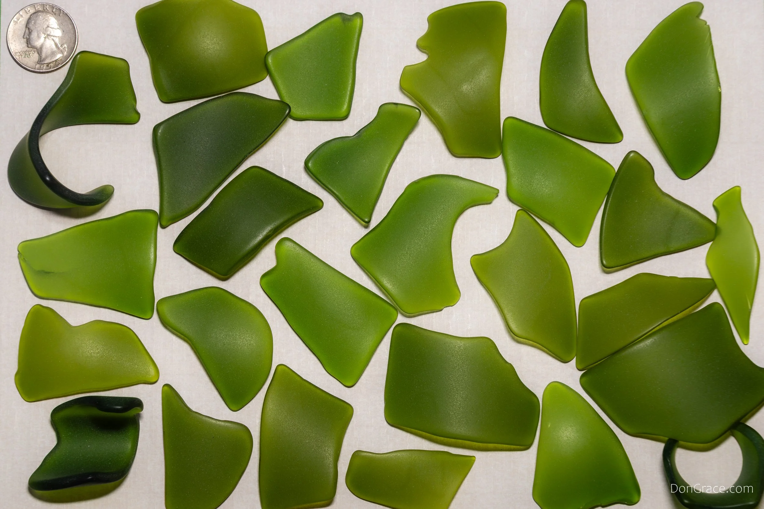 Green Medium Sea Glass