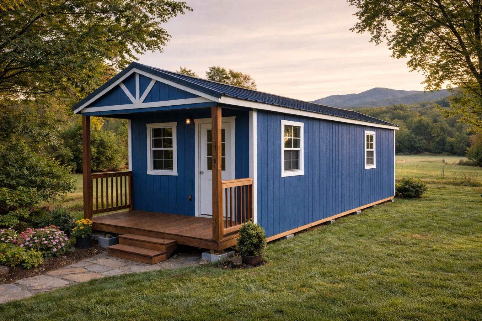 12 x 32 foot Blue Barn