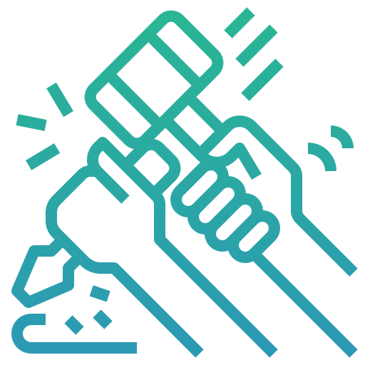 Illustration of two hands holding a microphone, with dynamic lines indicating sound or emphasis.