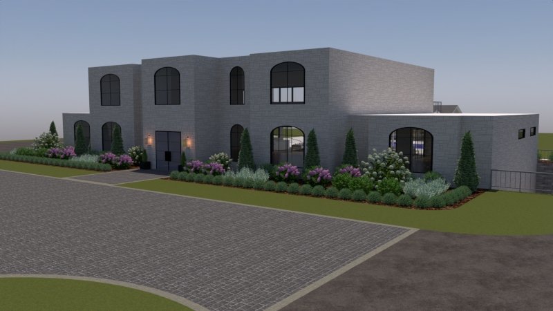 A blue robotic pool cleaner submerged in a swimming pool cleaning the tiled pool floor.