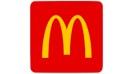 McDonald's logo with yellow arches on a red background