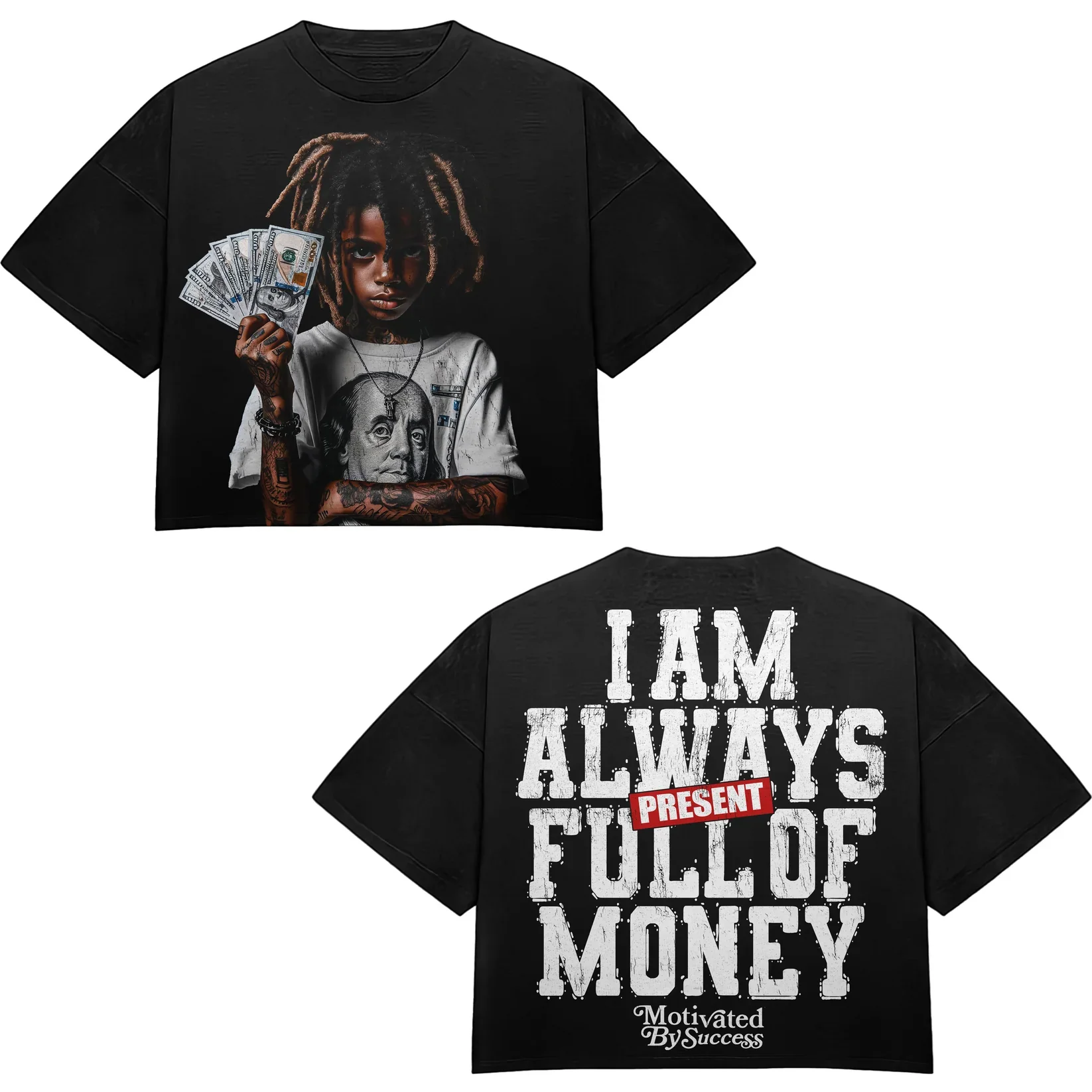 Full of Money Graphic Tee Motivated by Success.webp