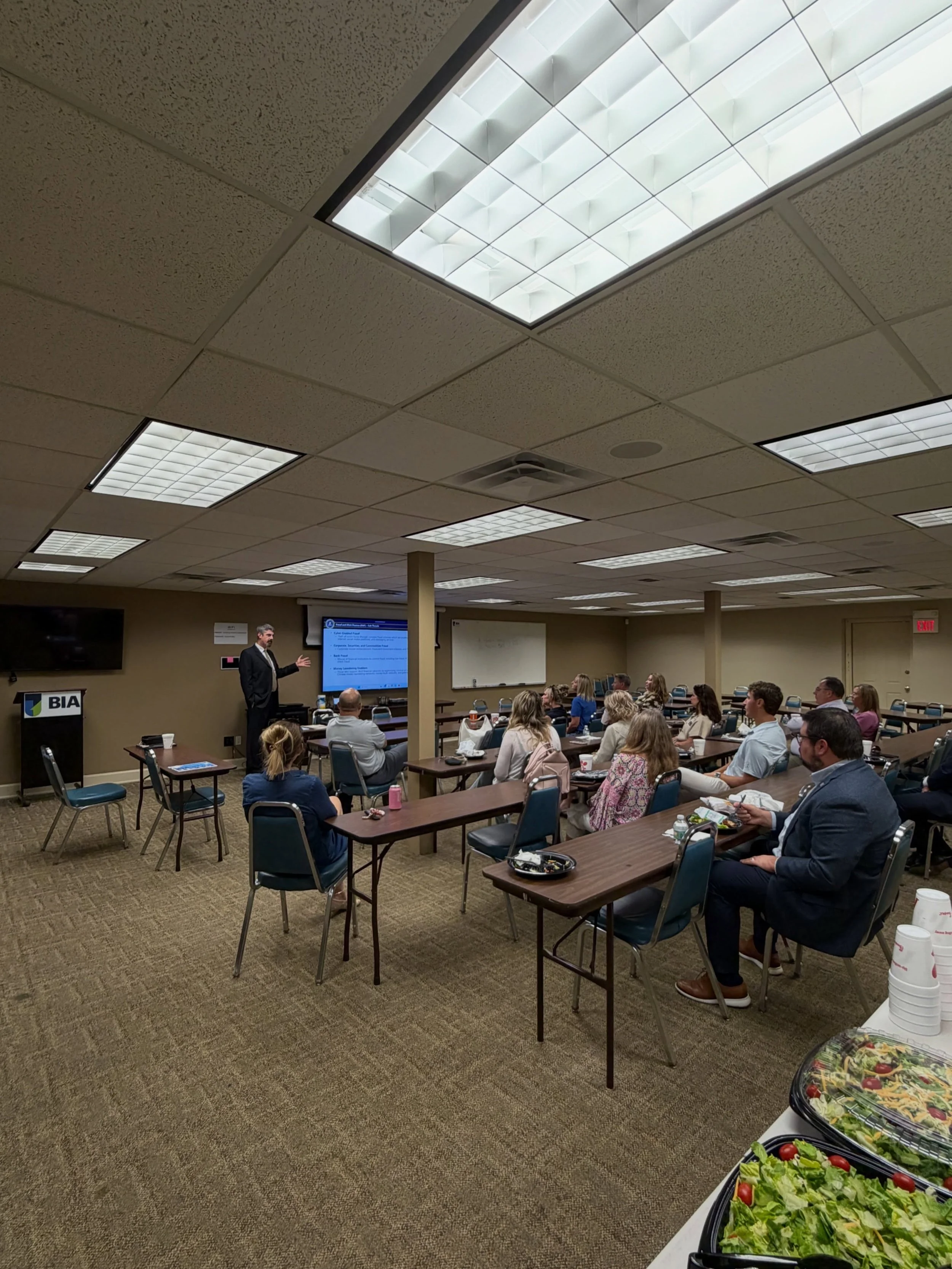 Our June luncheon was incredibly informative! Financial crimes continue to increase and AI has played a huge role in that. 

Anyone can fall victim to financial crimes. Most commonly, many of our senior population is easily manipulated by these scams