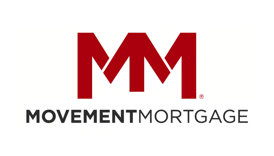 Logo for Movement Mortgage featuring a stylized red letter M and the company name below in black and gray text.