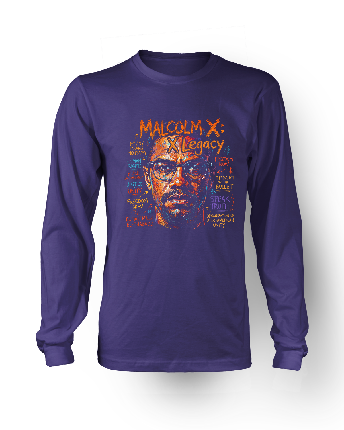 MALCOLM X T long sleeve purple.png