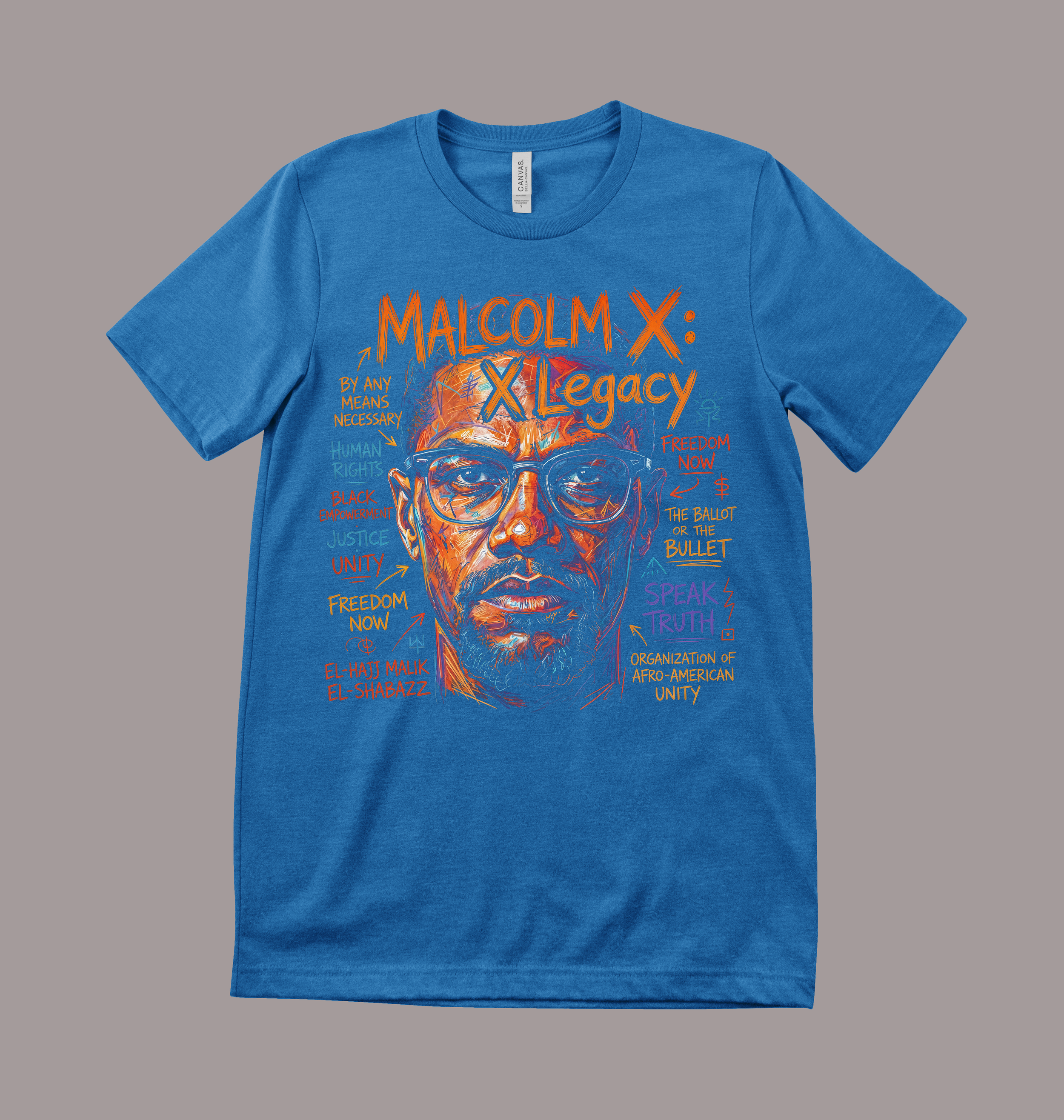 MALCOLM X T SHIRT royal.png