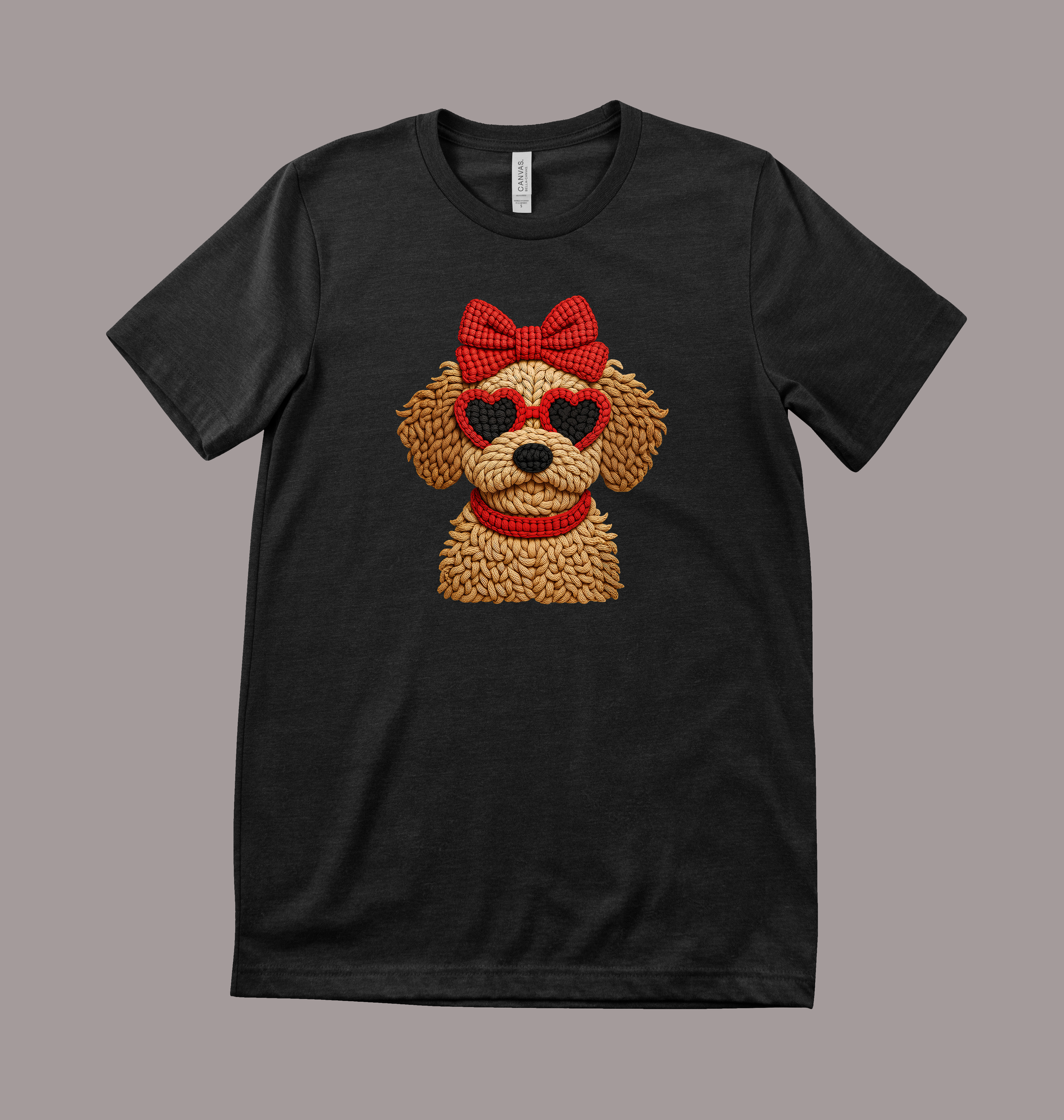 YARN CROCHET DOG T SHIRT BLACK.png