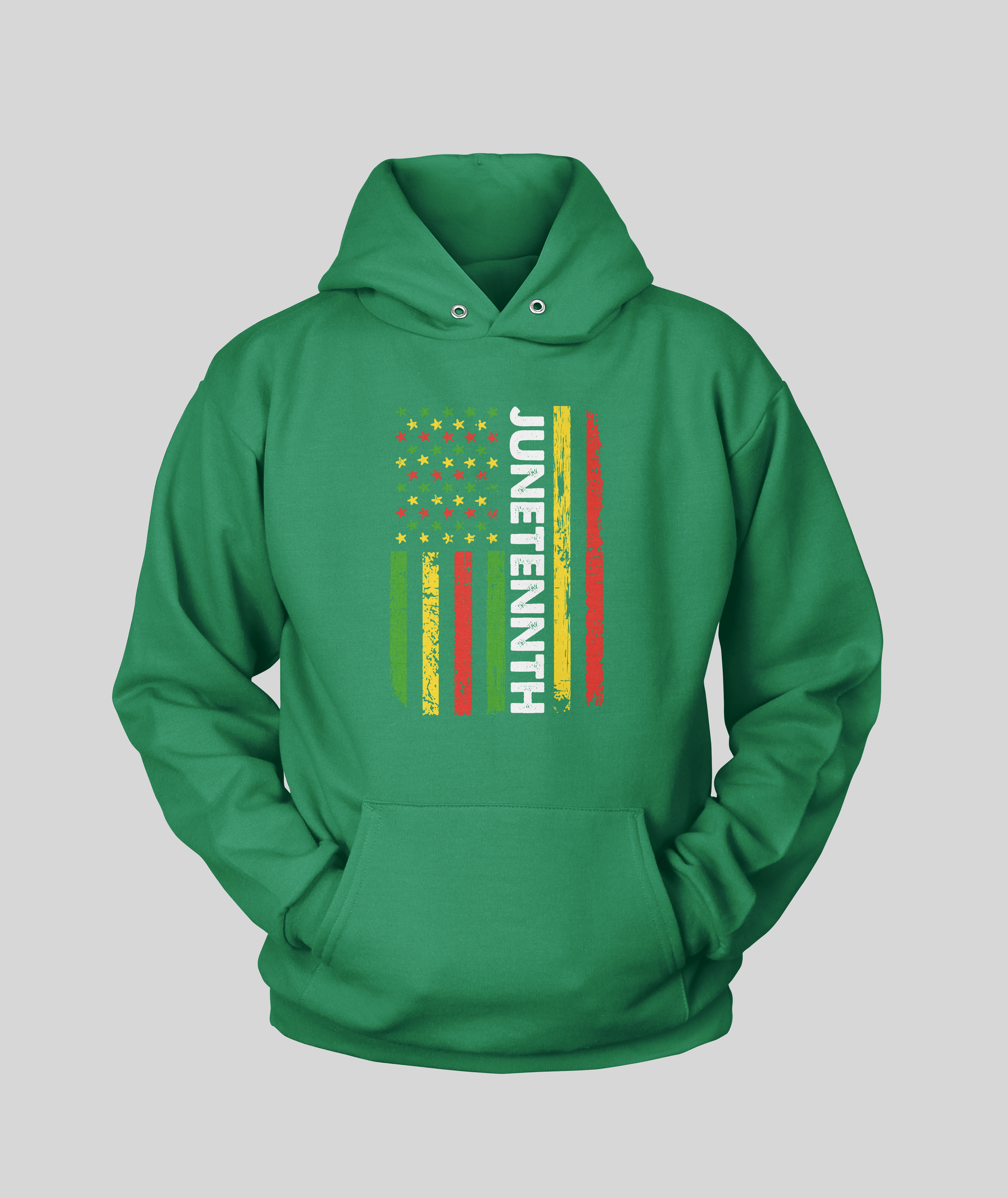 JUNETEENTH FLAG KELLY GREEN HOODIE.png