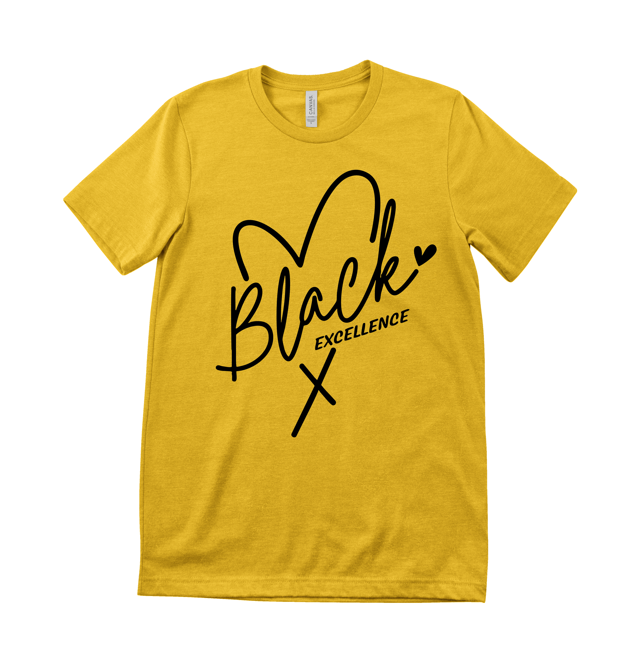 BLACK EXCELLENCE GOLD  BLACK TEXT SHIRT.png
