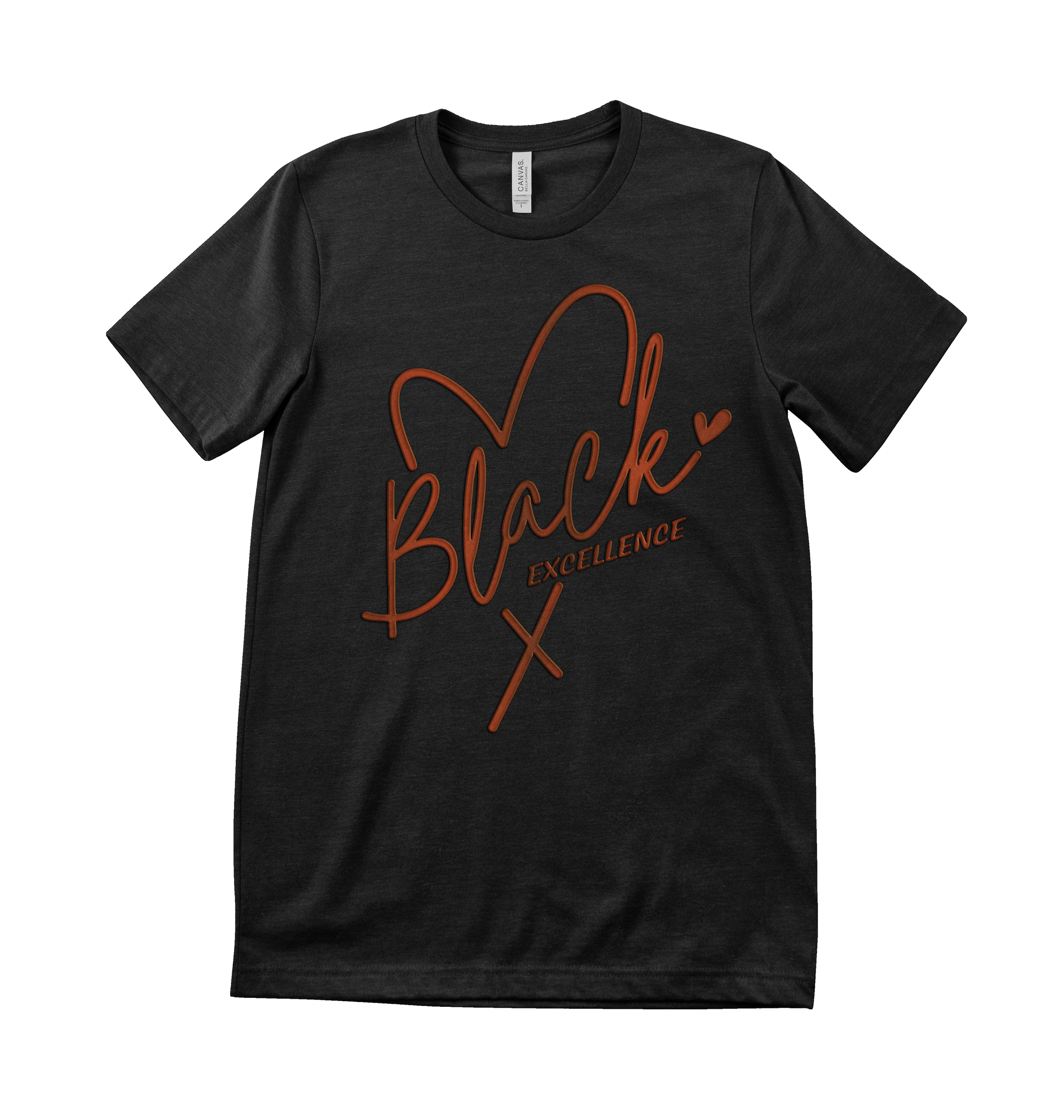 BLACK EXCELLENCE BLACK BROWN TEXT SHIRT.png