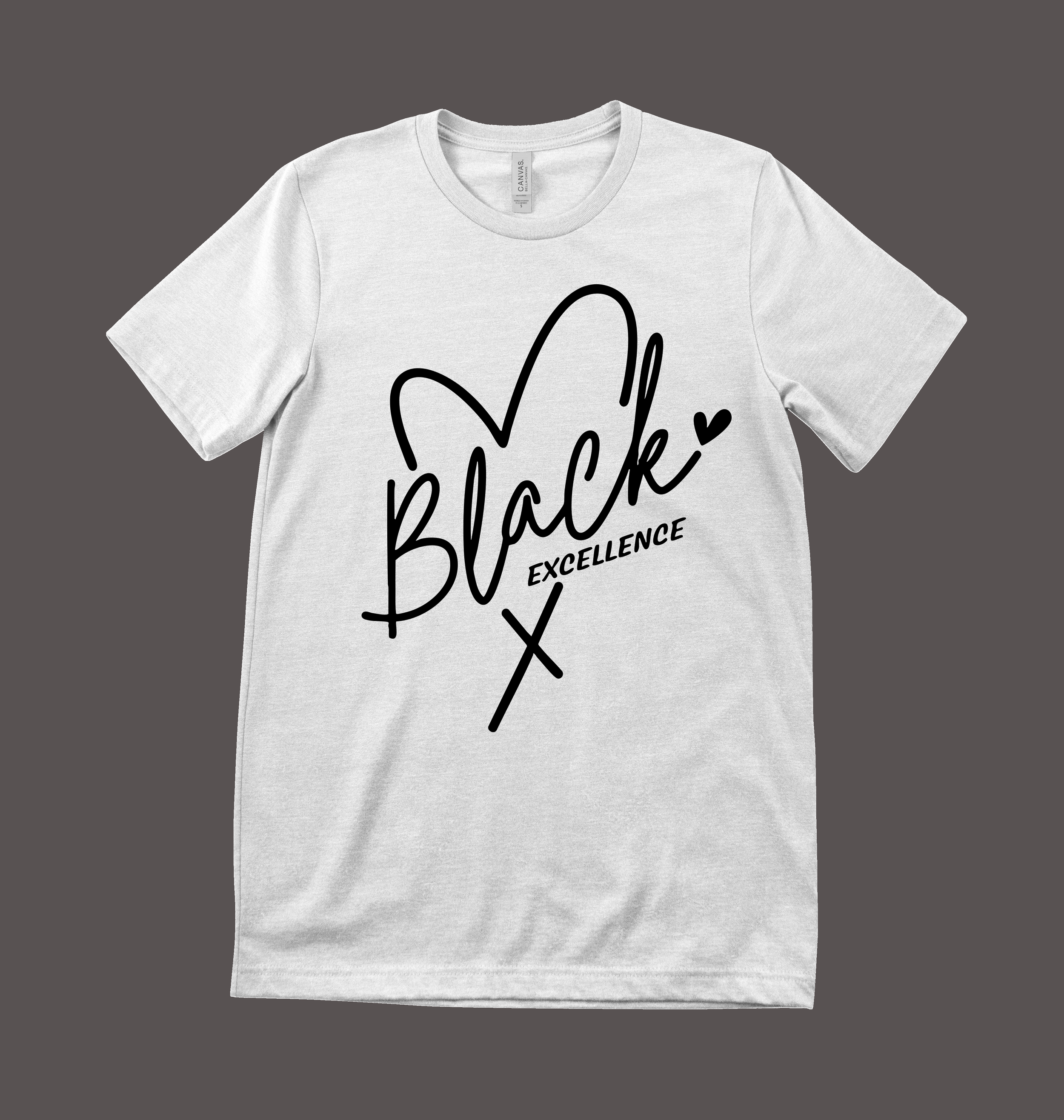 BLACK EXCELLENCE WHITE  BLACK TEXT SHIRT.png