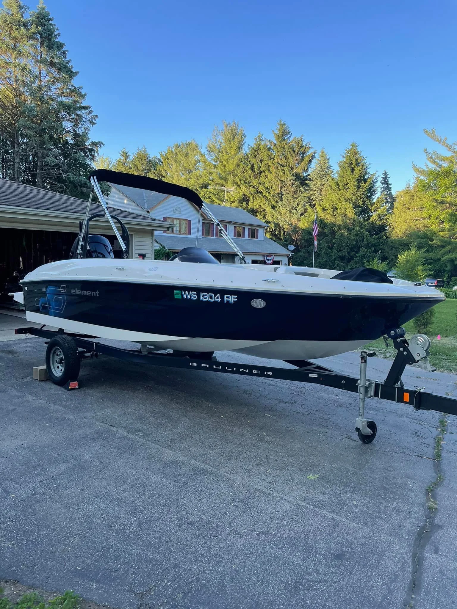 2024 Bayliner Boat for sale with Bimini Top and Trailer included. 