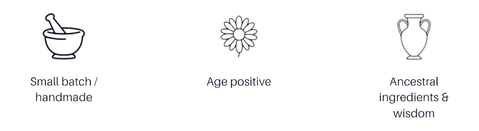 Small batch, handmade · Age positive · Ancestral ingredients and wisdom