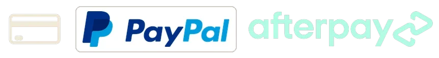 We accept card, PayPal and Afterpay