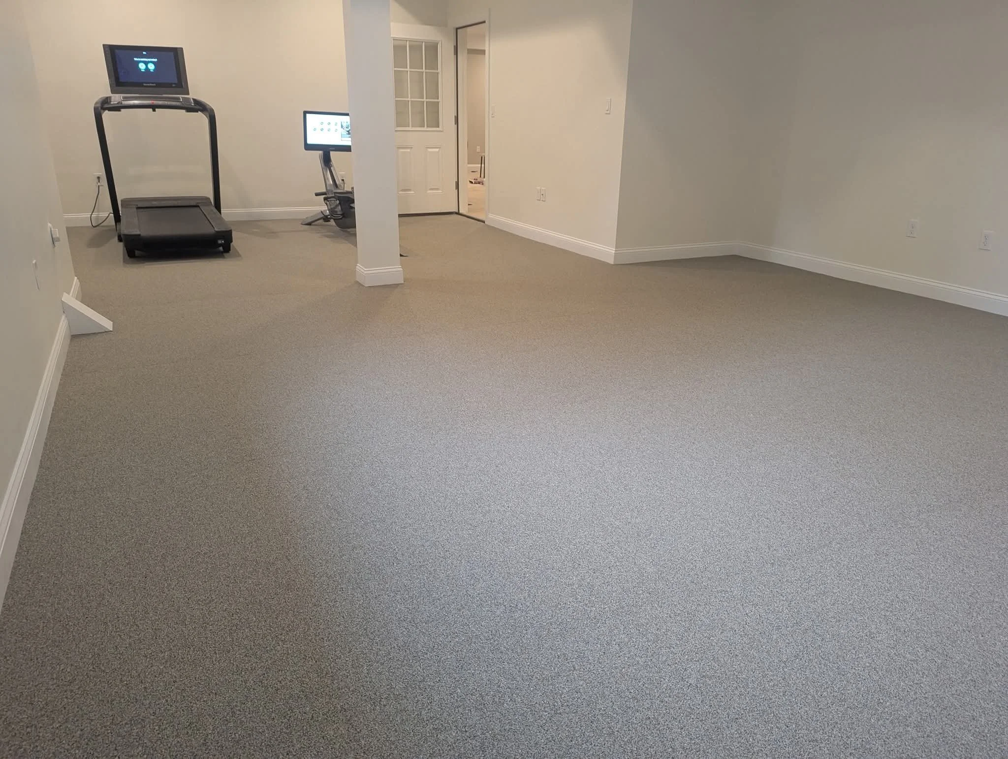 Lower-Level Home Gym Flooring Installation
