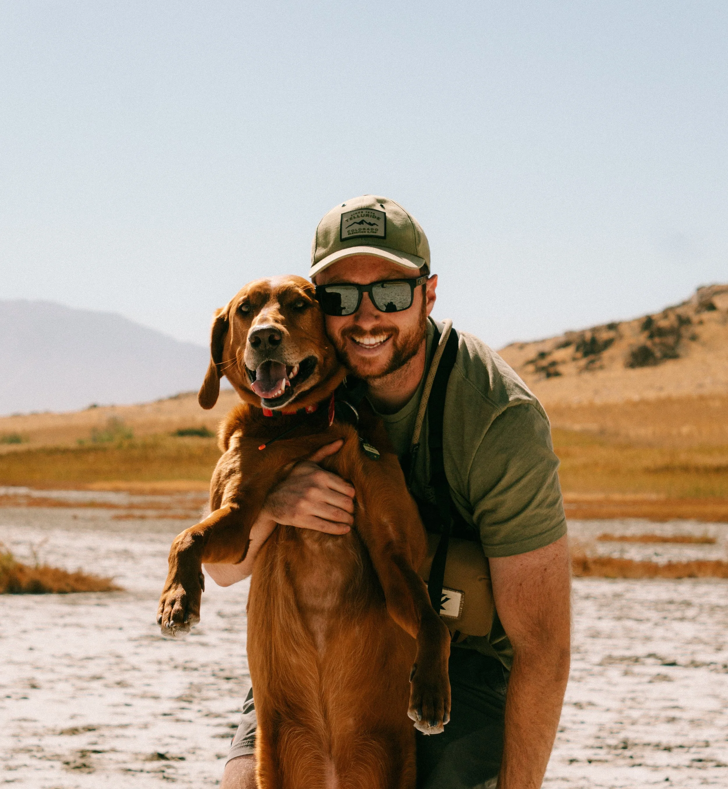 Trevor and Kona the Big Red Dog