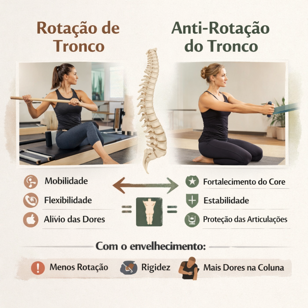 Rotação e antirrotação: por que a coluna precisa das duas.