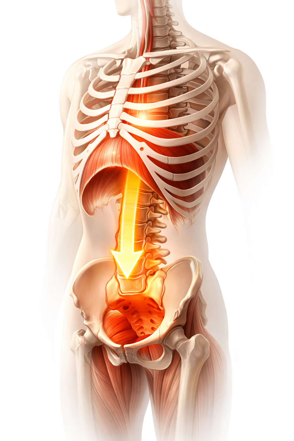 Respiração e coluna: o papel do diafragma na estabilidade do tronco.