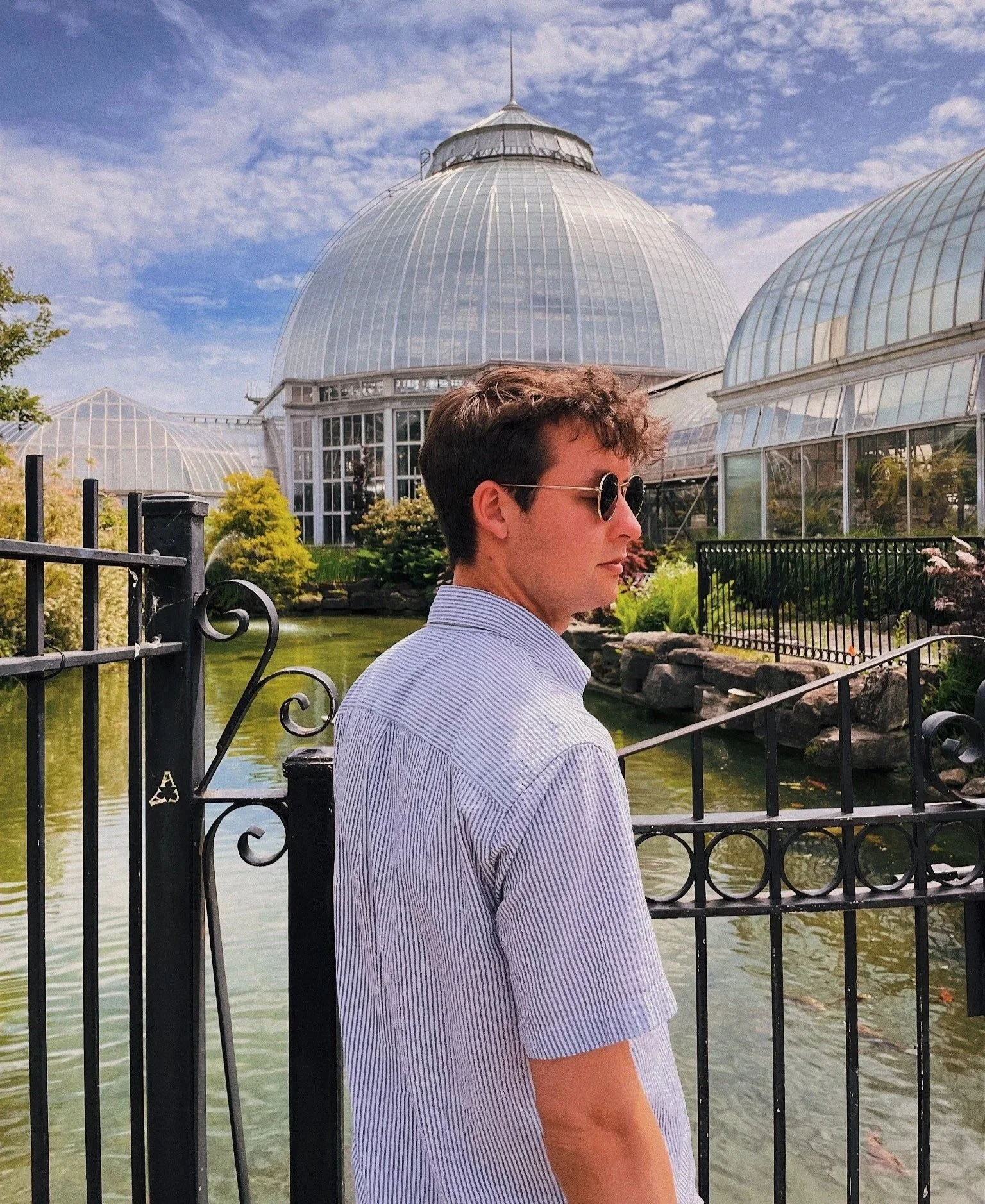 Author Kevin Severin at the Belle Isle Conservatory in Detroit, Michigan.