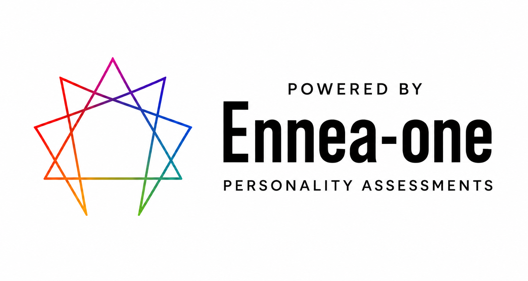 Logo for Enne-one Personality Assessments featuring a colorful geometric star and black text.