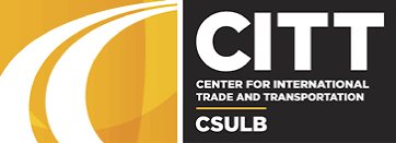 Logo for the Center for International Trade and Transportation at CSULB with yellow and black colors.