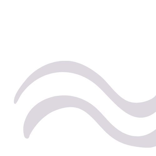Black circle logo with three purple wavy lines underneath.