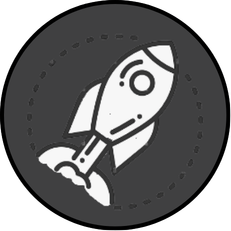 Rocket icon in a circle