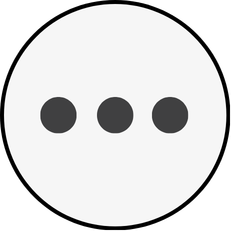Three black dots in a horizontal line on a white background