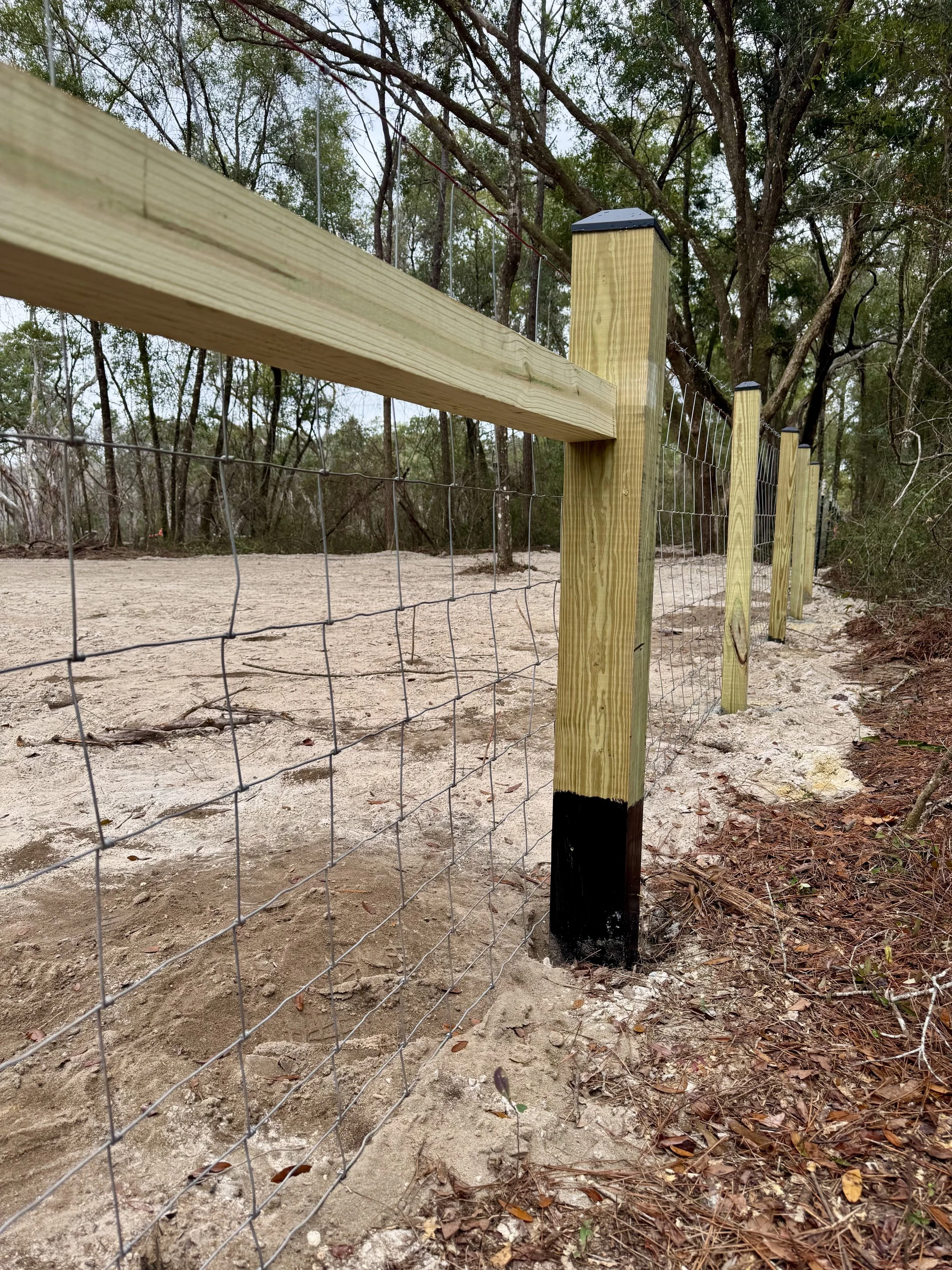 Field Wire Fence with 6x6 H braces and 4x4 posts.