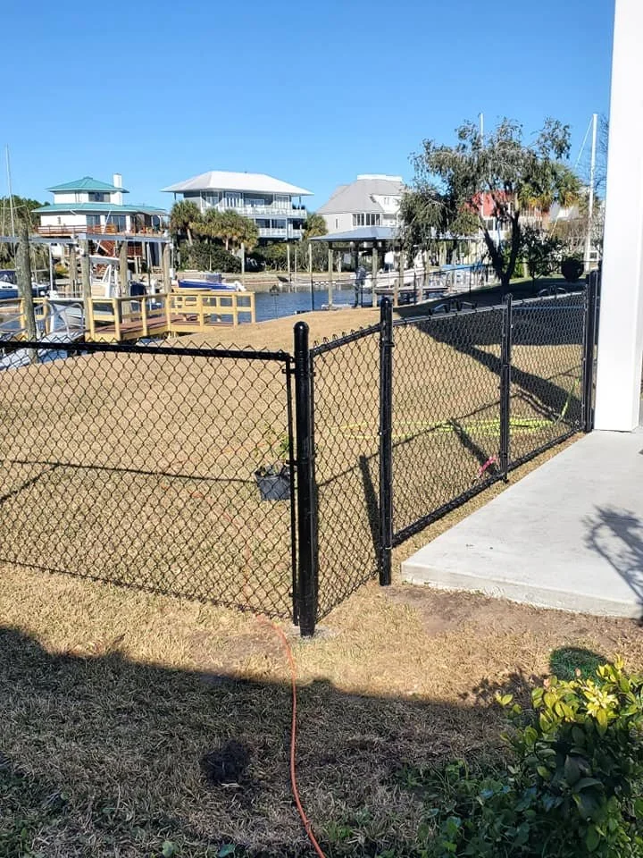 Black Chain Linked fence