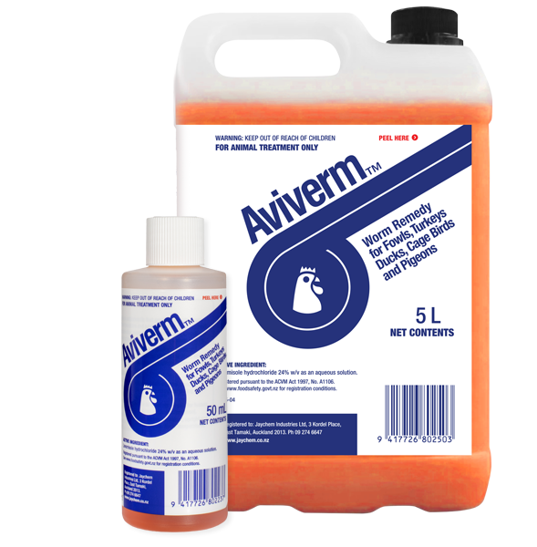 Aviverm 50 ml 5L bottle worm remedy