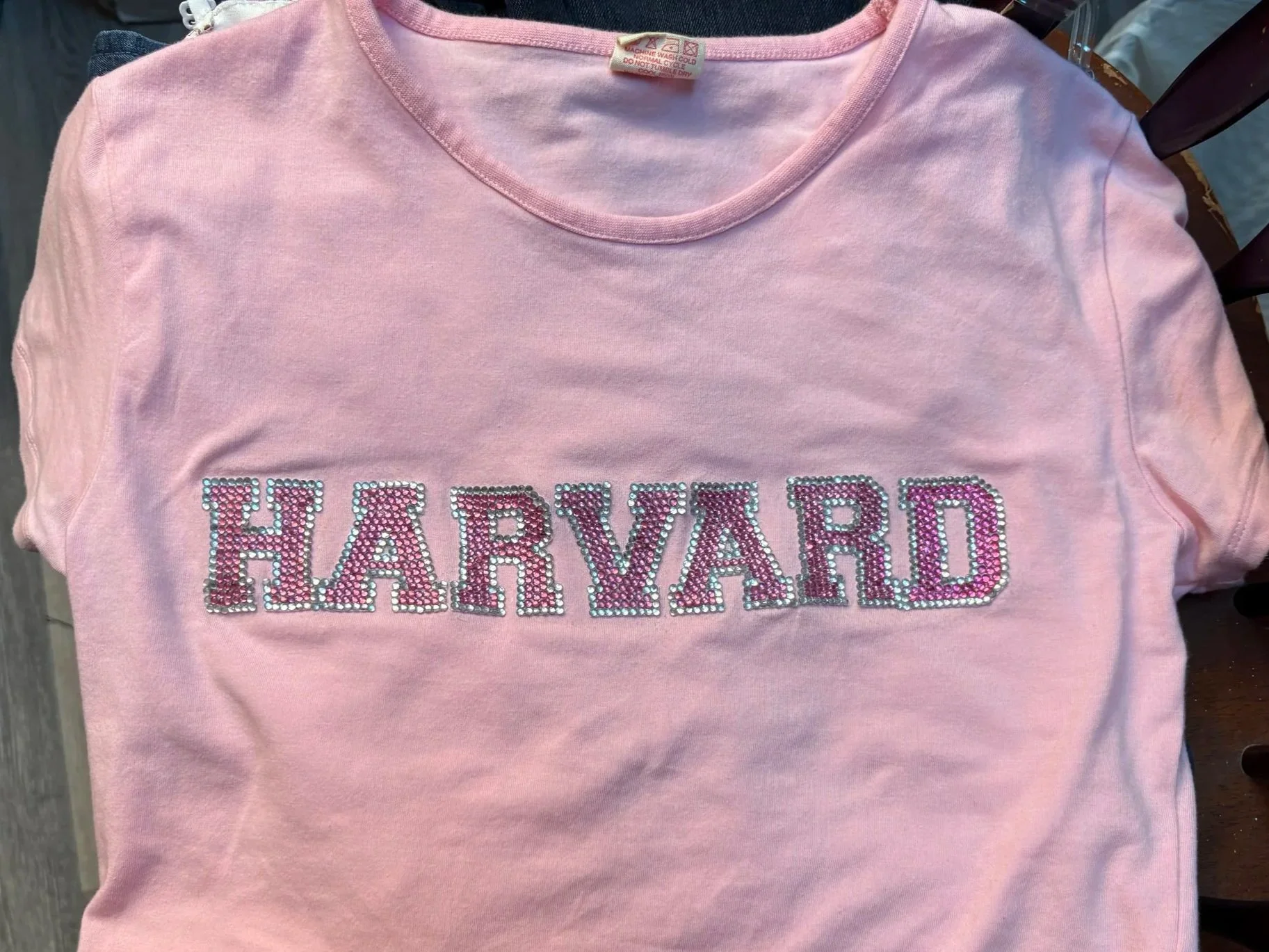 Legally Blonde: Hand-Bedazzled Harvard Shirt