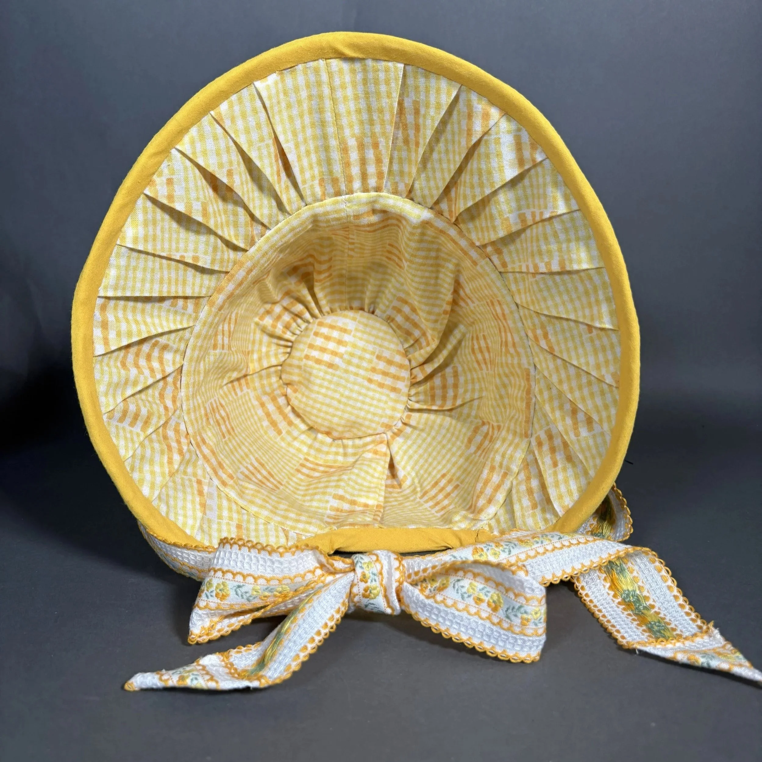 Regency Poke Bonnet: Lining