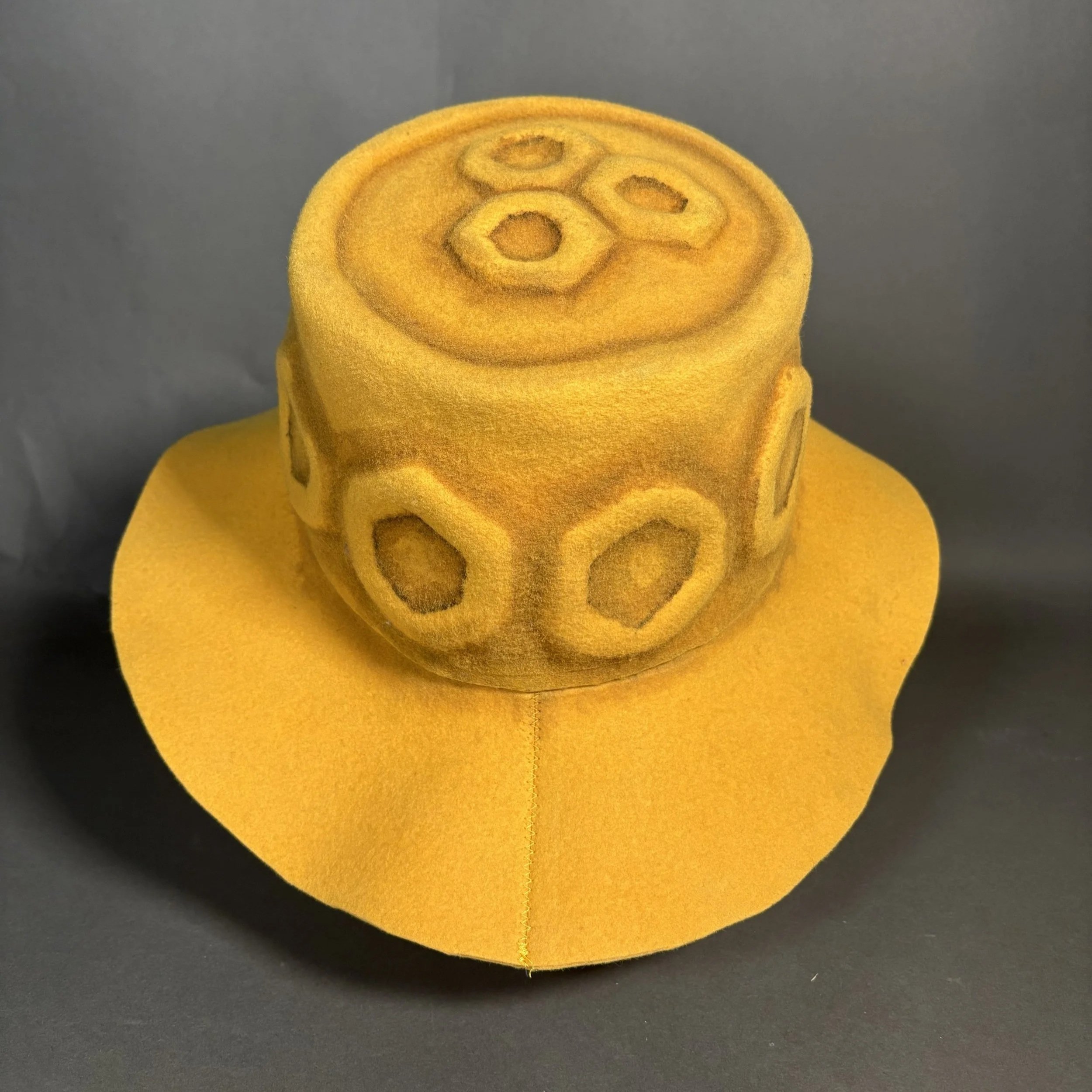 "The Hive Mind" Felt Hat: Back and Top