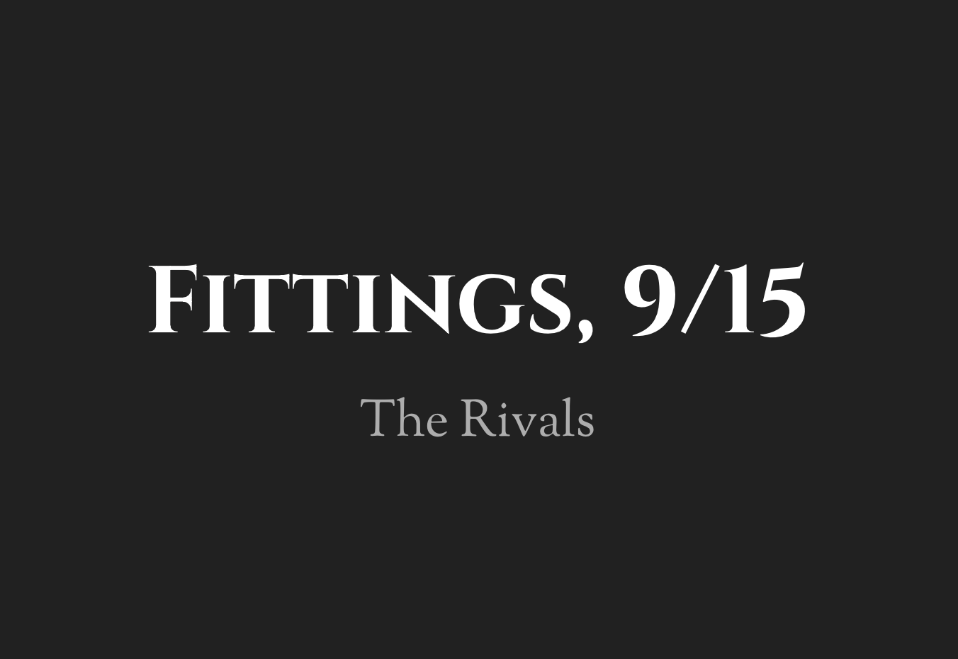 The Rivals Fittings Deck