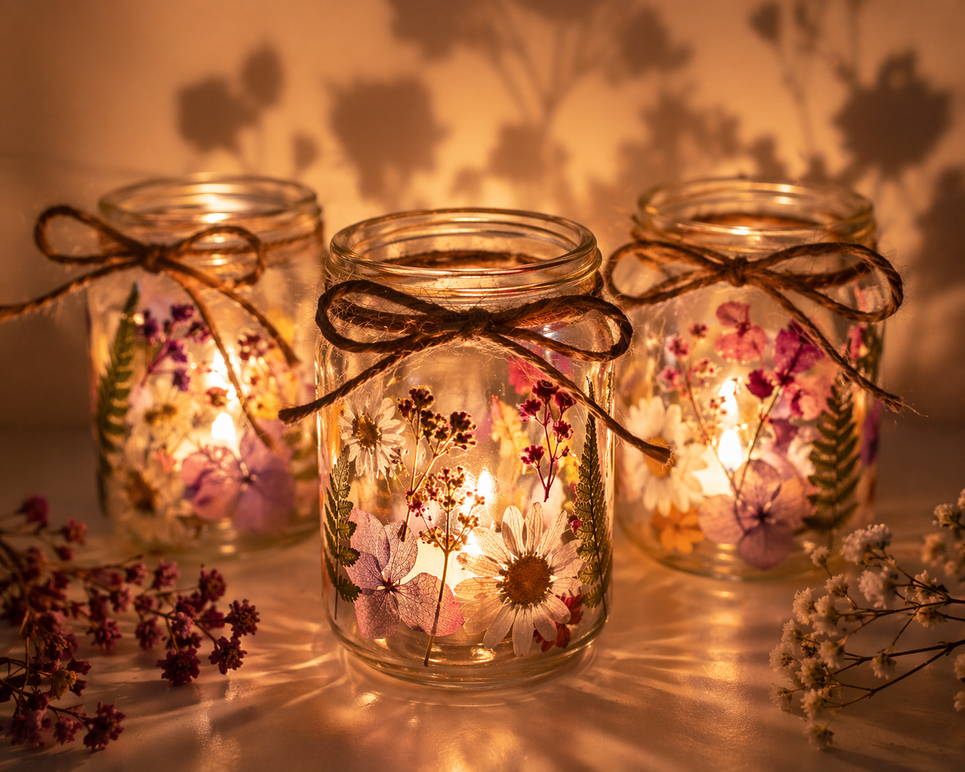 Girl Therapy Night - Dried Flower Tea Light Lantern Experience