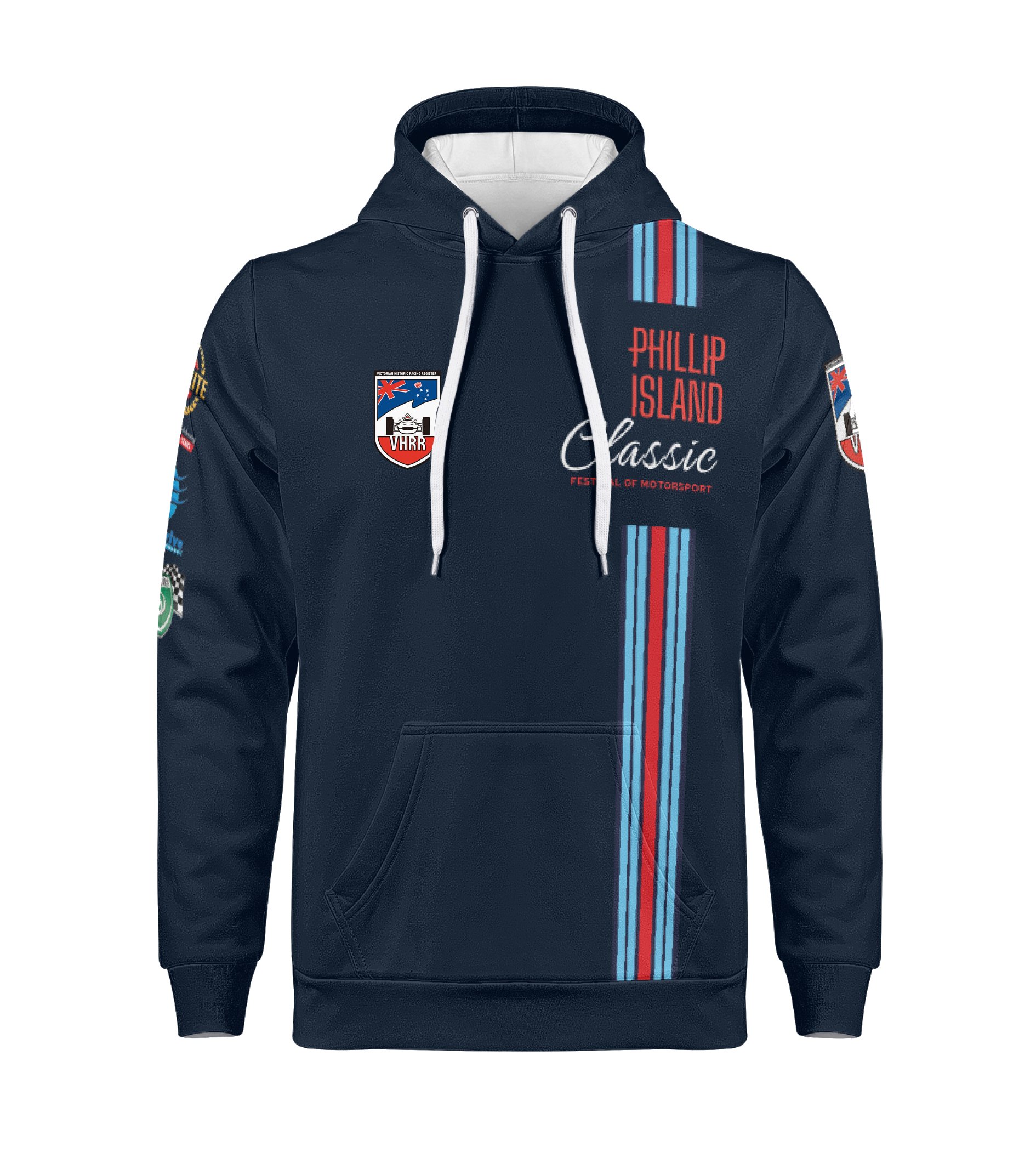 VHRR 2026 PHILLIP ISLAND ACTIVE  HOODIE - BLUE/SKY STRIPE