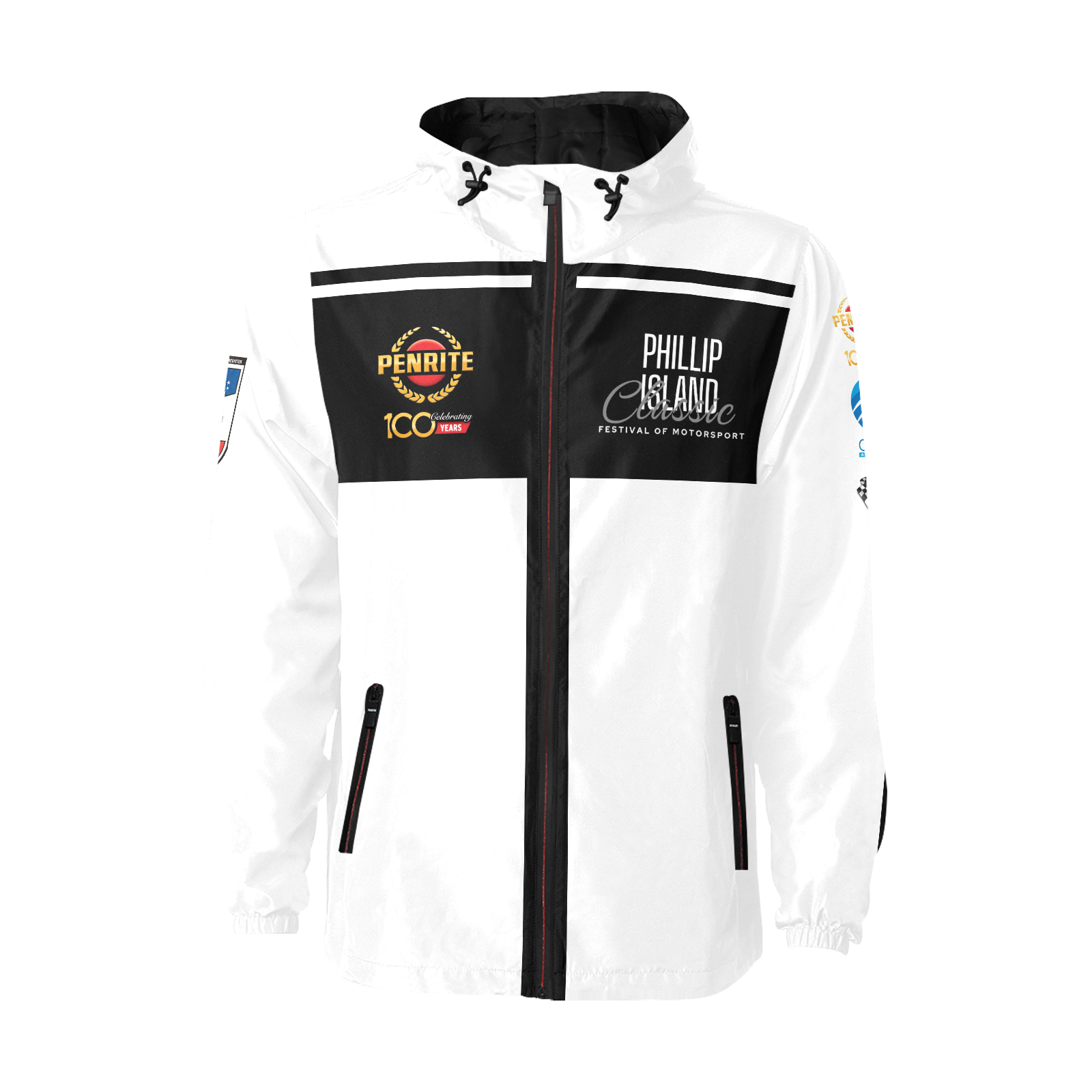 VHRR 2026 PHILLIP ISLAND CLASSIC WATERPROOF QUILTED RACING JACKET - White/Black
